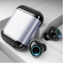 Беспроводные bluetooth наушники Tomkas S7-TWS, серебристый бокс (EG-100341)