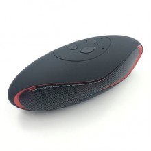 Портативная bluetooth колонка Heonyirry mini X-6 с флешкой и радио, черный-красный (eg-н)