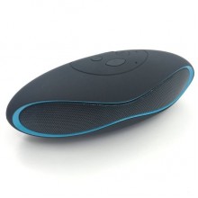 Портативная bluetooth колонка Heonyirry mini X-6 с флешкой и радио, черный-синий (eg-н)