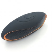Портативная bluetooth колонка Heonyirry mini X-6 с флешкой и радио, черно-оранжевая (eg-н)