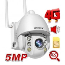Камера 4G видеонаблюдения с СИМ картой поворотная PTZ c 5X зумом Baovision 4G50M24AS, 5 мегапикселей, уличная, 3G (eg-100464)