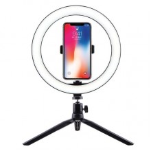 Селфи кольцо светодиодное на штативе с держателем для телефона Selfie ring light, диаметром 25.5 см, 3 цвета подсветки (eg-100612)