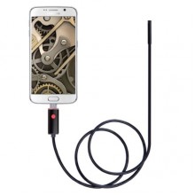 USB эндоскоп для смартфона и ноутбука HD 480P Kerui 551S, 1 метр, 5.5 мм, мягкий кабель (н)