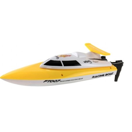 Катер на радиоуправлении Fei Lun FT007 Racing Boat (желтый) С рулевым управлением скоростью Наличие заднего хода Сверхскоростной Небольшой Для спокойных водоёмов