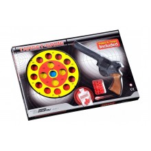 Игрушечный пистолет с мишенью Edison Giocattoli Target Game 28см 8-зарядный С силиконовыми пульками (485/22)  Прицельный Нетоксичный Пневматический Меткий