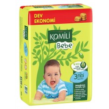 Подгузники Komili Bebe 3 - Midi 4-9 кг 45 шт Гипоалергенные Для комфорта вашего малыша (КВ 07822-03)