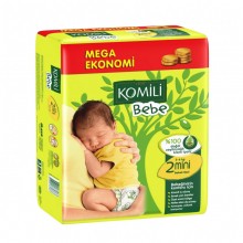 Подгузники Komili Bebe 2 - Mini 3-6 кг 58 шт Гипоалергенные Для комфорта вашего малыша (KB 07822-02)