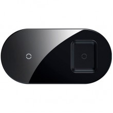 Компактоное беспроводное зарядное устройство Baseus Simple 2in1 (для iPhone, AirPods) USB 18W MAX Black ультратонкое (VN-011)
