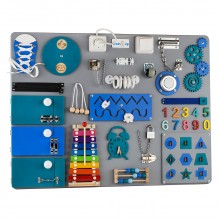 Бизиборд BrainUp Smart Busy Board настольная развивающая игра доска из 35 деталей XL60*80 см(6006_3)