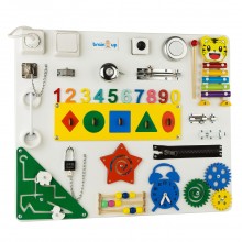 Бизиборд BrainUp Smart Busy Board настольная развивающая игра доска из 25 деталей M 50*60 см (DP-011)
