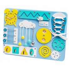 Бизиборд BrainUp Smart Busy Board настольная развивающая игра доска из 9 деталей XS30*40 см (6002_5)