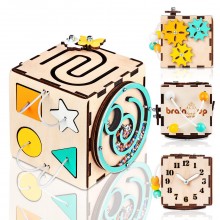Бизикуб BrainUp Smart Busy Cube настольная развивающая игра кубик из 6 деталей 10*10 см (6007_2)