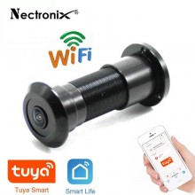 Видеоглазок Wifi c датчиком движения, подсветкой и записью Nectronix DW-305W, черный, Tuya Smart App (eg-100780)