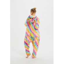 Пижама Кигуруми Sofi Soft Единорог Yellow Strip  Для детей и взрослых Плюшевая Унисекс