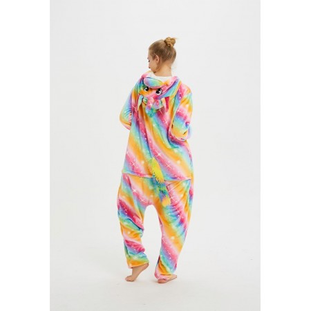 Пижама Кигуруми Sofi Soft Единорог Yellow Strip  Для детей и взрослых Плюшевая Унисекс