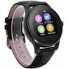 Смарт-часы UWatch K88H Black Leather Strap Умные Водонепроницаемые Для спорта ( BBF-04)