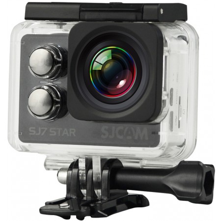 Видеокамера SJCAM SJ7 STAR Black Многофункциональная С Wi-Fi модулем Съёмка под водой Спортивная С аквабоксом Ударопрочная Для экстрима (BBF-13)